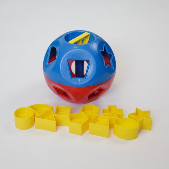 Vintage Tupperware Tuppertoys Shape Sorter Rattle Ball, Toddler/Kids/Child's Toy - Picture 2 of 7